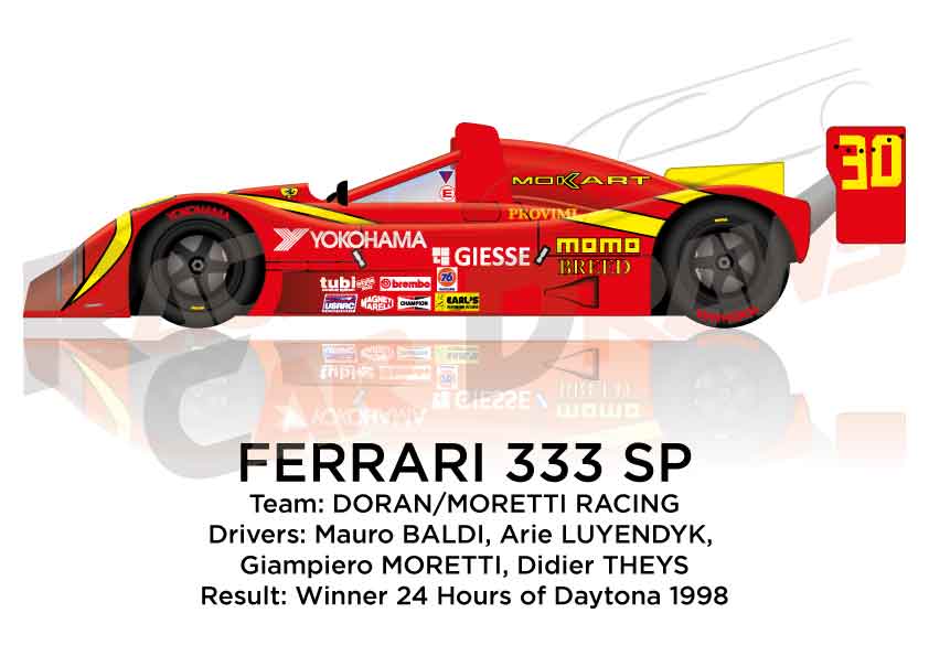 1/43 Giesse Momo Ferrari F333 SP #30 ◆ Winner Rolex 24 Hours of Daytona 1998 ◆ フェラーリ Doran / Moretti Racing