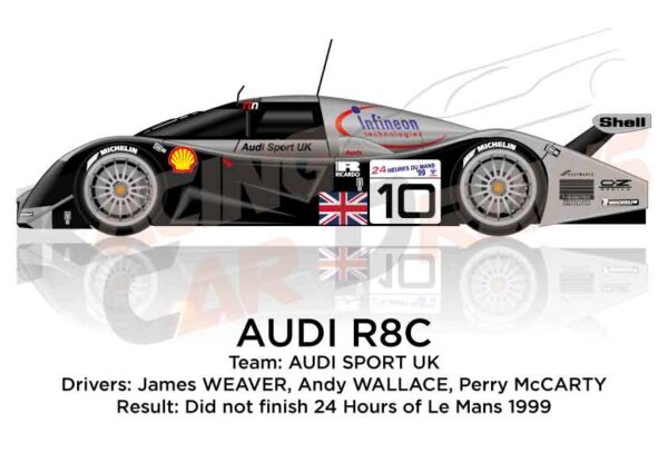 Audi R8C n.10 did not finish 24 Hours Le Mans 1999