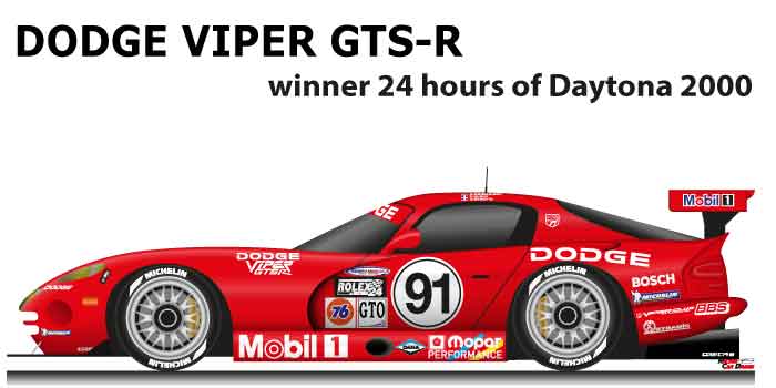 Dodge Viper GTS-R n.91 winner 24 Hours of Daytona 2000