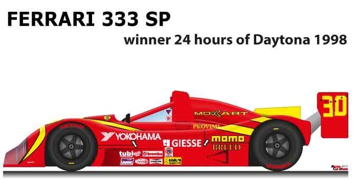 Ferrari 333 SP n.30 winner in the 24 Hours of Daytona 1998