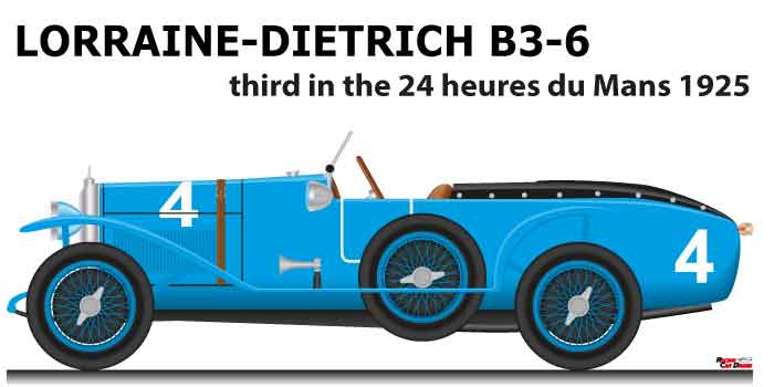 Lorraine-Dietrich B3-6 n.4 third 24 Hours of Le Mans 1925