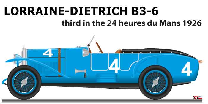 Lorraine-Dietrich B3-6 n.4 third 24 Hours of Le Mans 1926