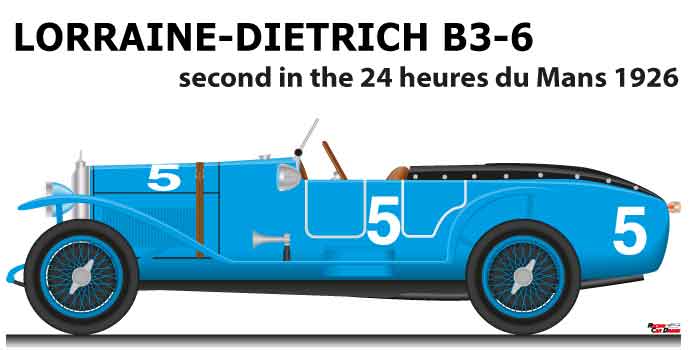 Lorraine-Dietrich B3-6 n.5 second 24 Hours of Le Mans 1926