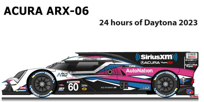 Acura ARX-06 n.60 winner the 24 hours of Daytona 2023