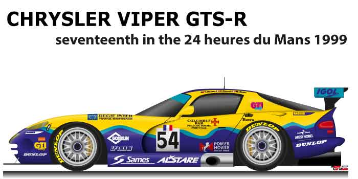 Chrysler Viper GTS-R n.54 seventeenth 24 Hours of Le Mans 1999