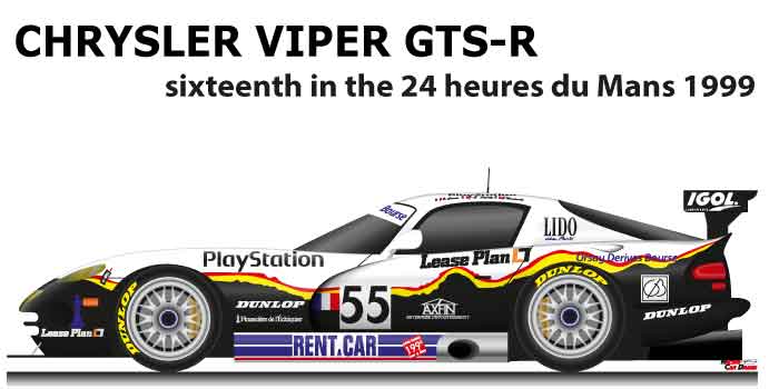 Chrysler Viper GTS-R n.55 sixteenth 24 Hours of Le Mans 1999