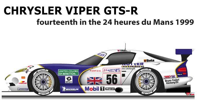 Chrysler Viper GTS-R n.56 fourteenth 24 Hours of Le Mans 1999