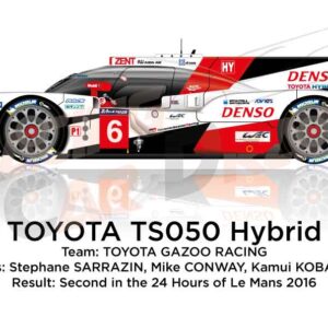 Toyota TS050 hybrid n.5 not classified at the 24 Hours of Le Mans 2016