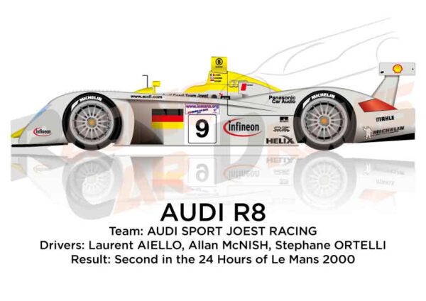 Audi R8 n.9 second in the 24 Hours of Le Mans 2000