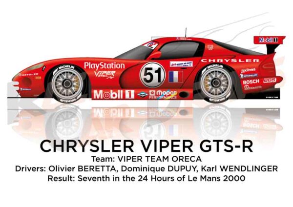 Chrysler Viper GTS-R n.51 seventh 24 Hours of Le Mans 2000