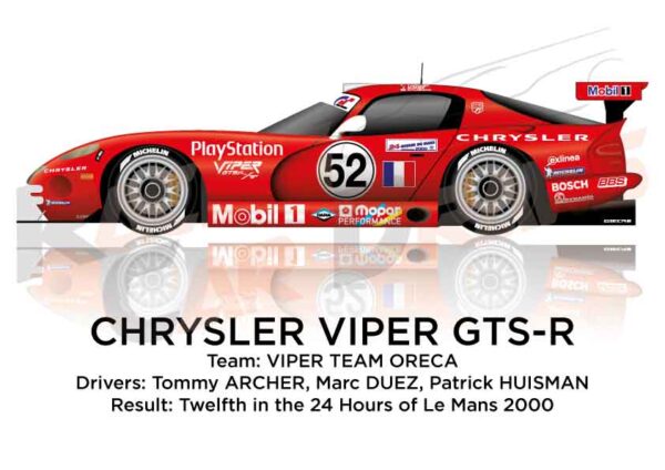 Chrysler Viper GTS-R n.52 twelfth 24 Hours of Le Mans 2000