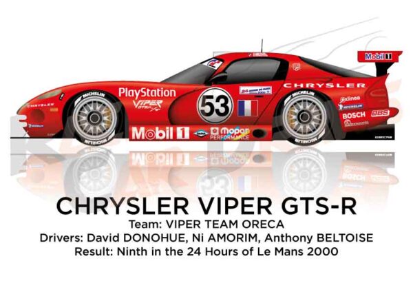 Chrysler Viper GTS-R n.53 ninth 24 Hours of Le Mans 2000