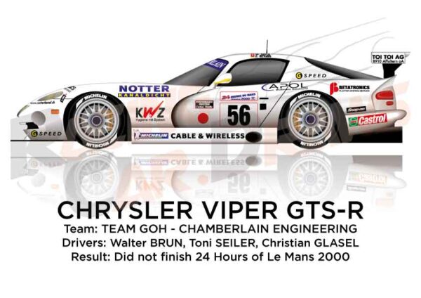 Chrysler Viper GTS-R n.56 did not finish 24 Hours of Le Mans 2000