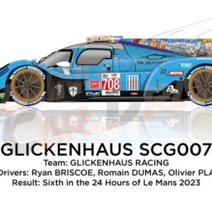 Glickenhaus SCG007 n.708 sixth in the 24 Hours of Le Mans 2023