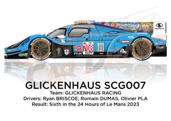 Glickenhaus SCG007 n.708 sixth in the 24 Hours of Le Mans 2023