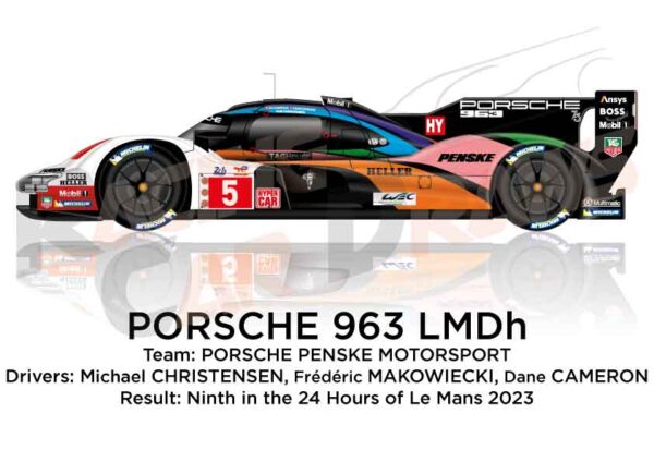 Porsche 963 LMDh n.5 ninth in the 24 Hours of Le Mans 2023