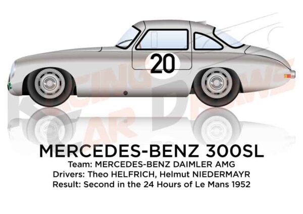 Mercedes-Benz 300 SL n.20 at the 24 Hours of Le Mans 1952