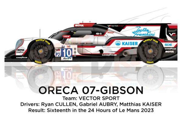 Oreca 07 - Gibson n.10 sixteenth in the 24 hours of Le Mans 2023