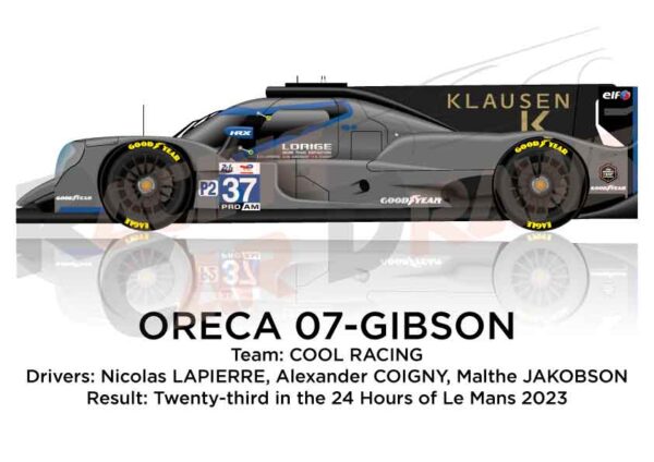 Oreca 07 - Gibson n.37 twenty-third in the 24 hours of Le Mans 2023