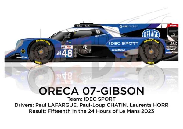 Oreca 07 - Gibson n.48 fifteenth in the 24 hours of Le Mans 2023