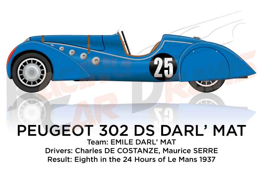 Peugeot 302 DS DARL' MAT n.25 at the 24 Hours of Le Mans 1937