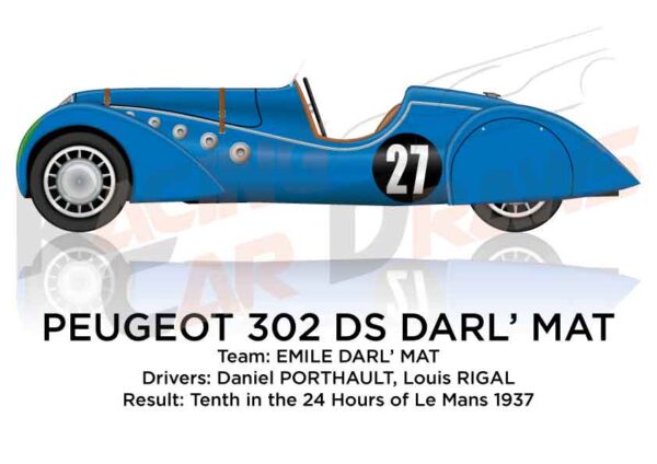 Peugeot 302 DS DARL' MAT n.27 at the 24 Hours of Le Mans 1937