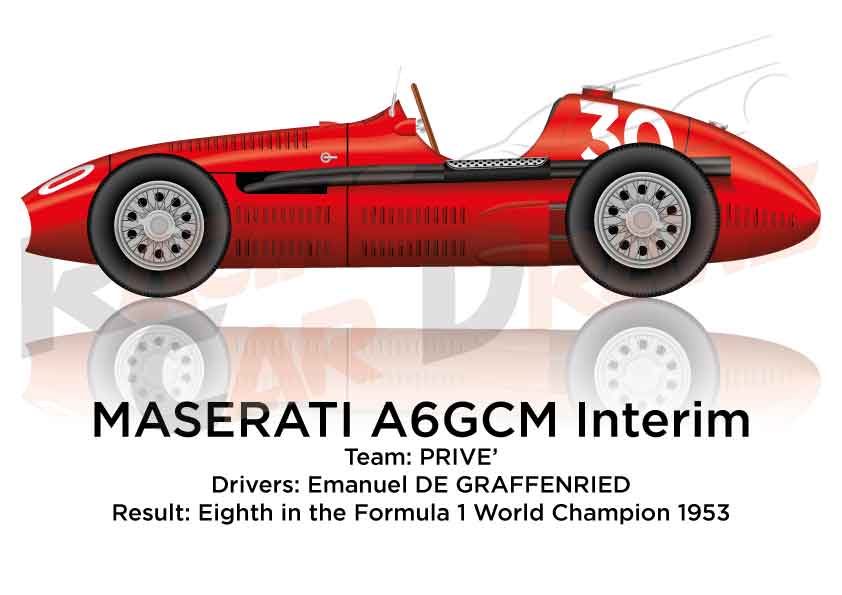Maserati A6GCM Interim eighth in the Formula 1 World Champion 1953 with De Graffenried