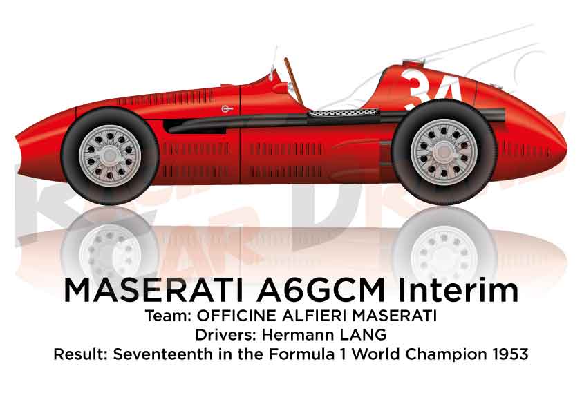 Maserati A6GCM Interim seventeenth in the Formula 1 World Champion 1953 with Lang