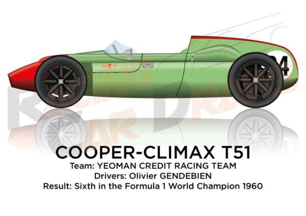 Cooper - Climax T51 in the Formula 1 World Champion 1960 with Gendebien