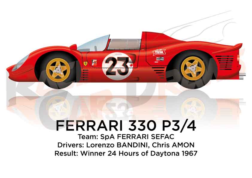 Ferrari 330 P3/4 n.23 winner the 24 Hours of Daytona 1967