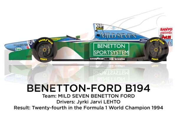 Benetton - Ford B194 n.6 twenty-fourth in the Formula 1 Champion 1994