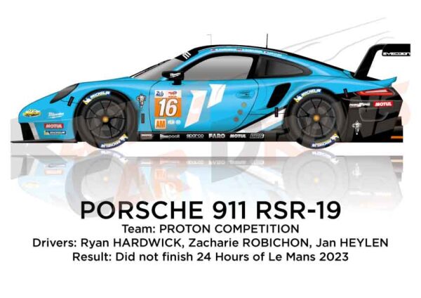 Porsche 911 RSR-19 n.16 did not finish 24 Hours of Le Mans 2023