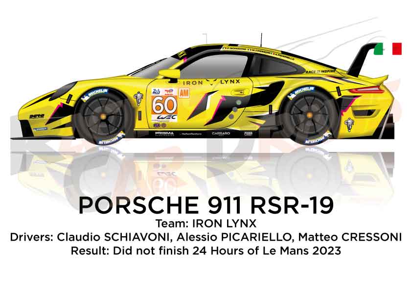 Porsche 911 RSR-19 n.60 did not finish 24 Hours of Le Mans 2023