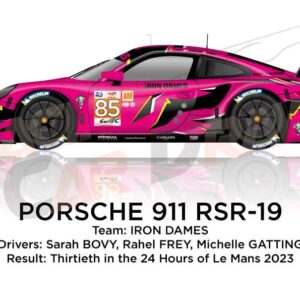 Porsche 911 RSR-19 n.85 thirtieth 24 Hours of Le Mans 2023