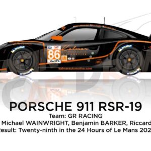 Porsche 911 RSR-19 n.86 twenty-ninth 24 Hours of Le Mans 2023