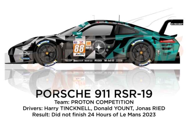 Porsche 911 RSR-19 n.88 did not finish 24 Hours of Le Mans 2023