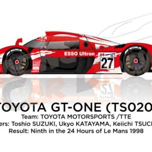 Toyota Gt-one TS020 n.27 ninth at the 24 Hours of Le Mans 1998