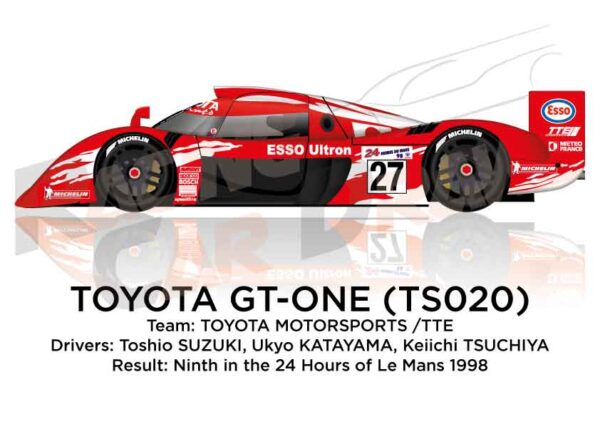 Toyota Gt-one TS020 n.27 ninth at the 24 Hours of Le Mans 1998