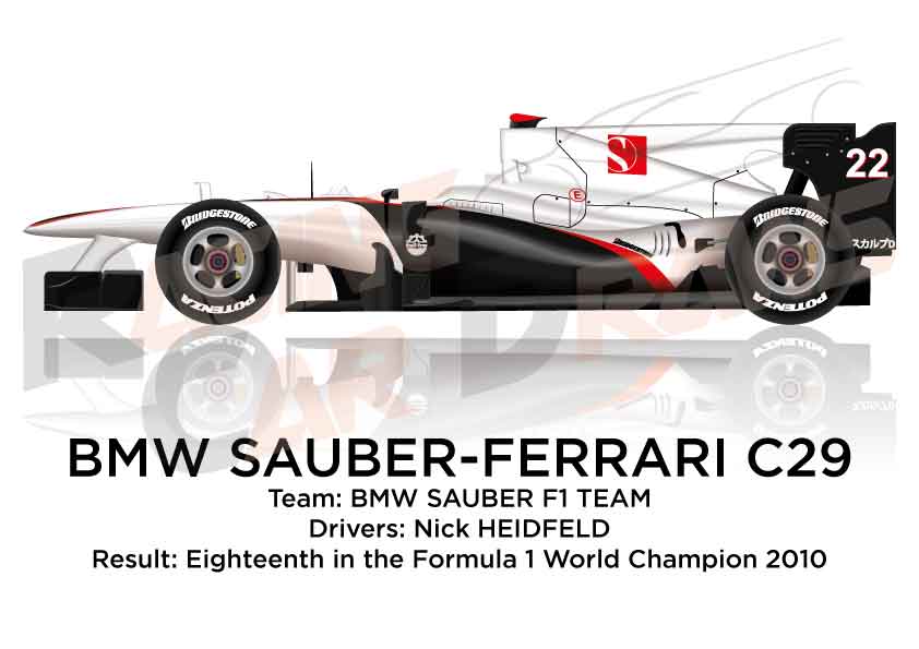 BMW Sauber - Ferrari C29 n.22 in the Formula 1 Champion 2010 with Heidfeld