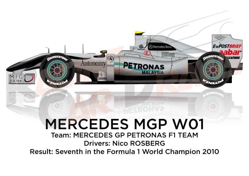 Mercedes MGP W01 n.4 in the Formula 1 Champion 2010