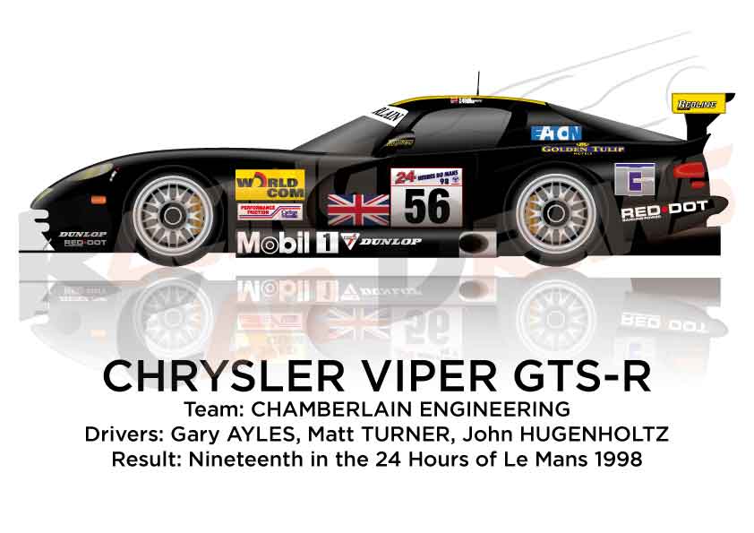Chrysler Viper GTS-R n.56 nineteenth at the 24 Hours Le Mans 1998