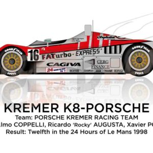 Kremer K8 - Porsche n.16 twelfth at the 24 Hours of Le Mans 1998