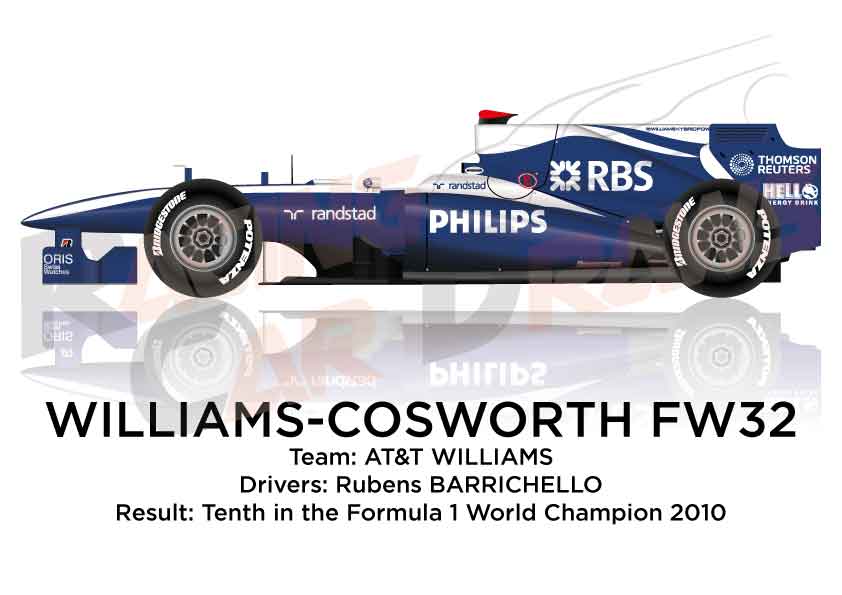 Williams - Cosworth FW32 n.9 in the Formula 1 Champion 2010
