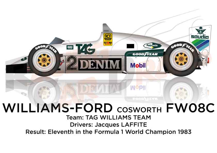Williams - Ford Cosworth FW08C n.2 Formula 1 Champion 1983
