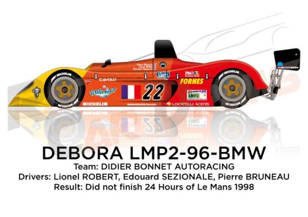 Debora LMP2-96 - BMW n.22 at the 24 Hours of Le Mans 1998