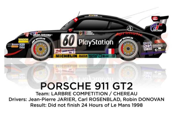 Porsche 911 GT2 n.60 at the 24 Hours of Le Mans 1998