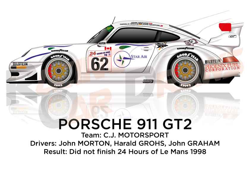 Porsche 911 GT2 n.62 at the 24 Hours of Le Mans 1998