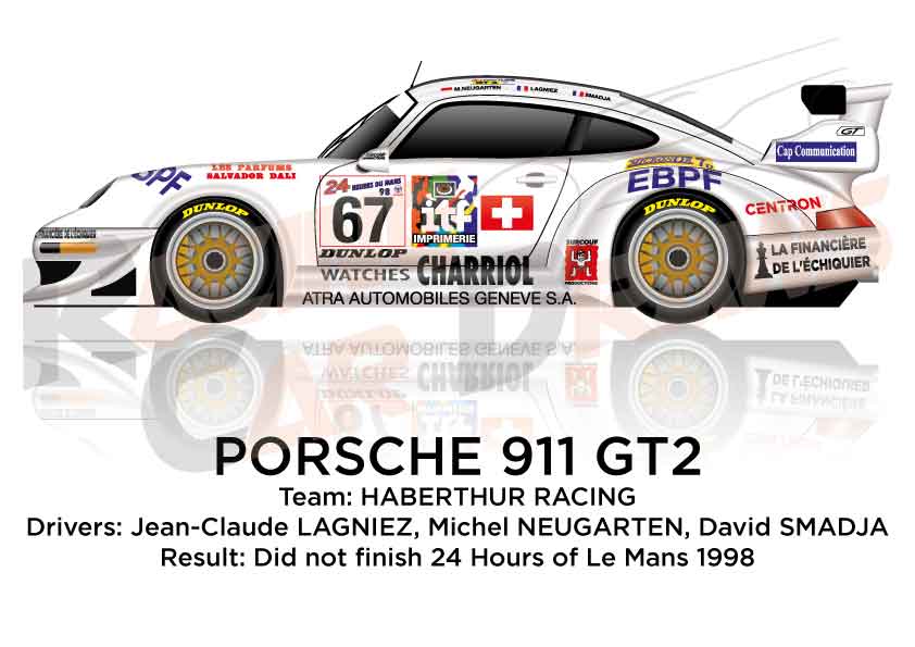 Porsche 911 GT2 n.67 at the 24 Hours of Le Mans 1998