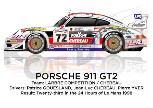 Porsche 911 GT2 n.72 at the 24 Hours of Le Mans 1998