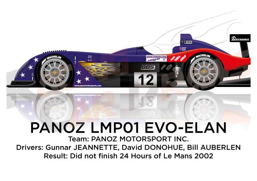 Panoz LMP01 Evo - Elan n.12 dnf in the 24 Hours of Le Mans 2002